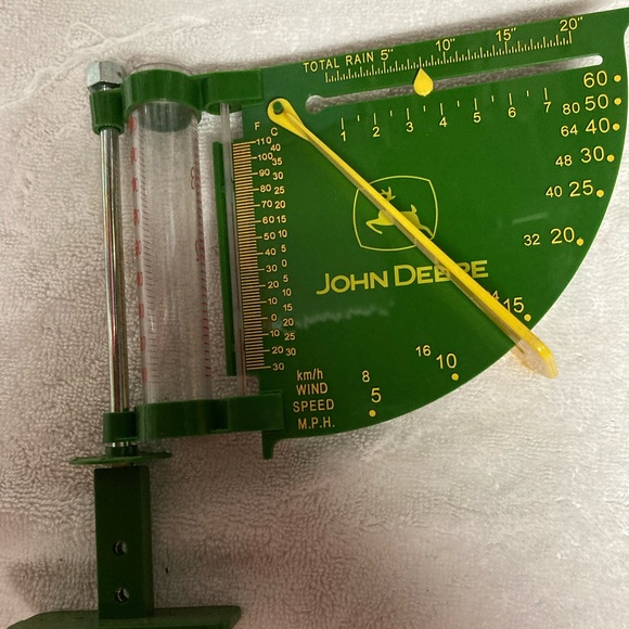 John Deere Other Rain Wind Gauge Easy To Hook On Outside Fixture